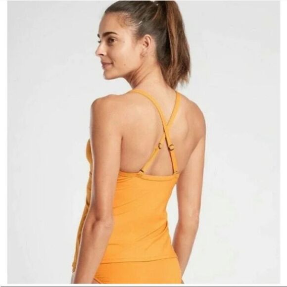 NWOT Athleta Twist Up Abyssinian Yellow Tankini Top Swimsuit! ☀️ - Picture 2 of 5